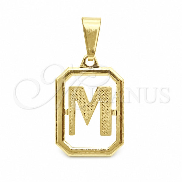 Dije Elegante 05.02.0069.13 Oro Laminado, Diseño de Iniciales, Pulido, Tono Dorado