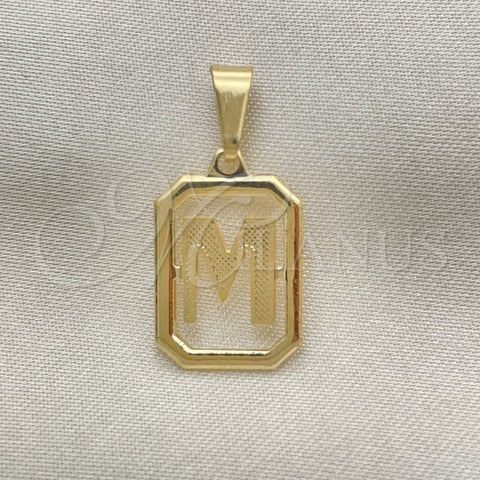 Dije Elegante 05.02.0069.13 Oro Laminado, Diseño de Iniciales, Pulido, Tono Dorado
