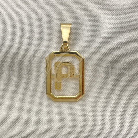 Dije Elegante 05.02.0069.16 Oro Laminado, Diseño de Iniciales, Pulido, Tono Dorado