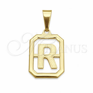 Dije Elegante 05.02.0069.18 Oro Laminado, Diseño de Iniciales, Pulido, Tono Dorado