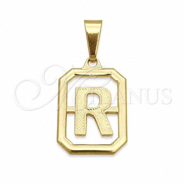 Dije Elegante 05.02.0069.18 Oro Laminado, Diseño de Iniciales, Pulido, Tono Dorado