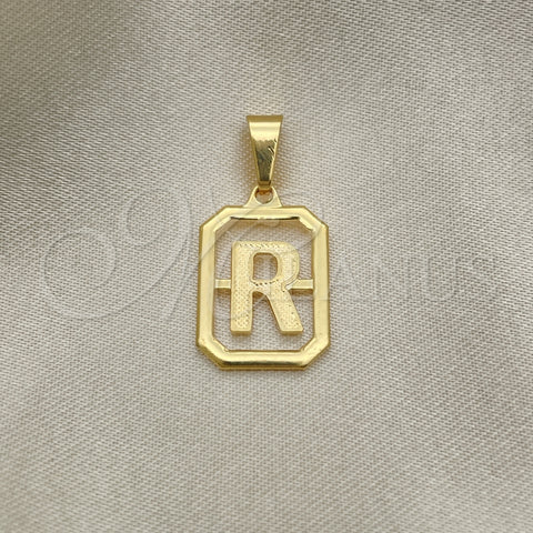 Dije Elegante 05.02.0069.18 Oro Laminado, Diseño de Iniciales, Pulido, Tono Dorado