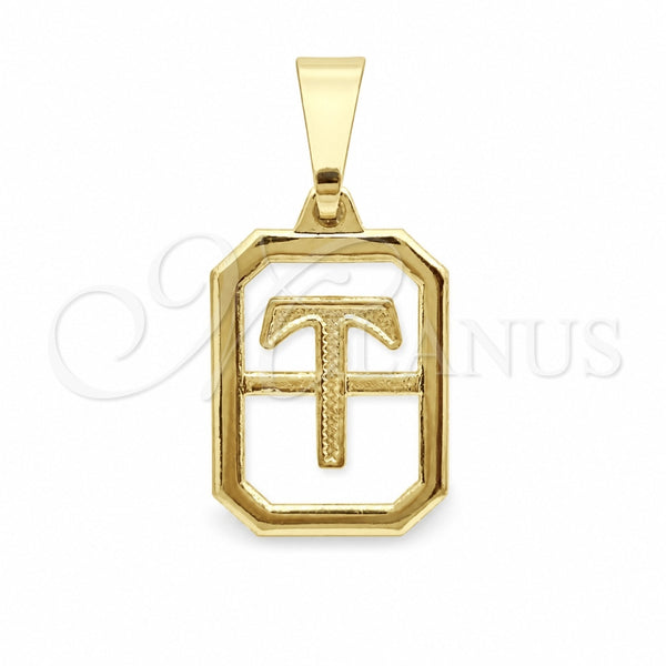Dije Elegante 05.02.0069.20 Oro Laminado, Diseño de Iniciales, Pulido, Tono Dorado
