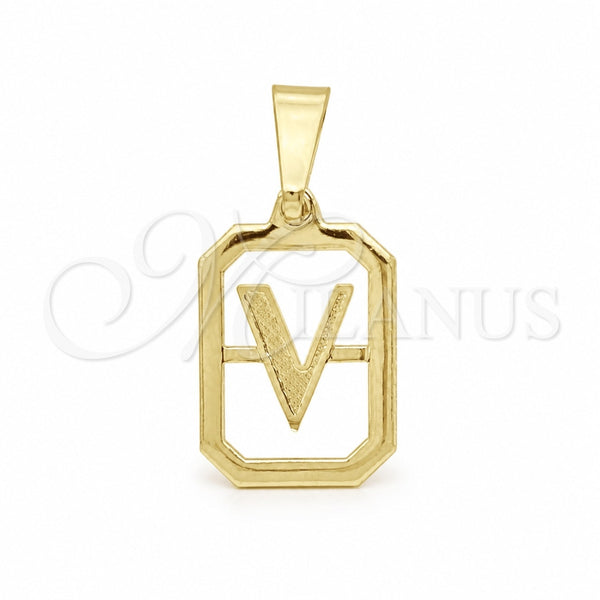 Dije Elegante 05.02.0069.22 Oro Laminado, Diseño de Iniciales, Pulido, Tono Dorado