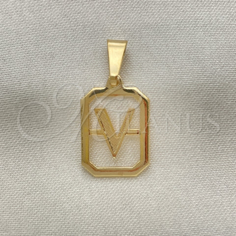 Dije Elegante 05.02.0069.22 Oro Laminado, Diseño de Iniciales, Pulido, Tono Dorado