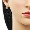 Arete Dormilona 02.379.0043 Oro Laminado, con Marfil Perla, Pulido, Tono Dorado