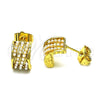 Arete Dormilona 02.379.0043 Oro Laminado, con Marfil Perla, Pulido, Tono Dorado