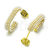 Arete Dormilona 02.379.0045 Oro Laminado, con Marfil Perla, Pulido, Tono Dorado