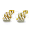 Arete Dormilona 02.379.0047 Oro Laminado, con Marfil Perla, Pulido, Tono Dorado