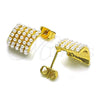Arete Dormilona 02.379.0047 Oro Laminado, con Marfil Perla, Pulido, Tono Dorado