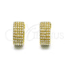 Arete Dormilona 02.379.0048 Oro Laminado, con Marfil Perla, Pulido, Tono Dorado
