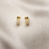 Arete Dormilona 02.379.0048 Oro Laminado, con Marfil Perla, Pulido, Tono Dorado