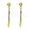 Argolla Mediana 02.379.0053.1.40 Oro Laminado, Diseño de Torcido, con Blanca Cristal, Pulido, Tono Dorado