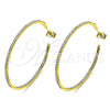 Argolla Mediana 02.379.0055.1.45 Oro Laminado, con Blanca Cristal, Pulido, Tono Dorado