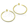 Argolla Mediana 02.379.0055.1.45 Oro Laminado, con Blanca Cristal, Pulido, Tono Dorado