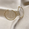 Argolla Mediana 02.379.0055.1.45 Oro Laminado, con Blanca Cristal, Pulido, Tono Dorado