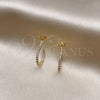 Argolla Pequeña 02.379.0056.1.20 Oro Laminado, con Blanca Cristal, Pulido, Tono Dorado