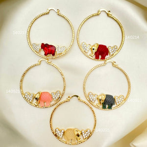 Kit Surtido de 25 Argollas de Elefante de Oro Laminado al por mayor — SKU 152695
