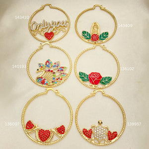 Kit Surtido de 25 Argollas con Diseños de Oro Laminado al por mayor — SKU 152706