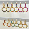 Kit Surtido de 30 Argollas Huggies con Dijes de Zirconia de Oro Laminado al por mayor — SKU 152728