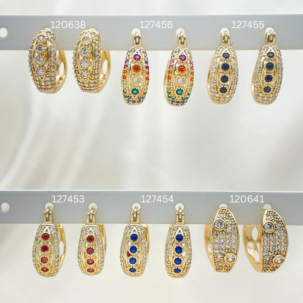 Kit Surtido de 30 Argollas Huggies de Colores de Oro Laminado al por mayor — SKU 152737