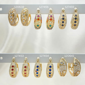 Kit Surtido de 30 Argollas Huggies de Colores de Oro Laminado al por mayor — SKU 152737