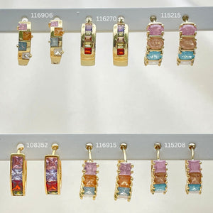 Kit Surtido de 28 Argollas Huggies de Colores de Oro Laminado al por mayor — SKU 152741