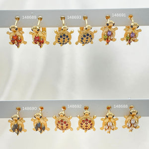 Kit Surtido de 30 Argollas Huggies de Tortuga de Oro Laminado al por mayor — SKU 152751