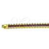 Pulsera Tennis 03.341.0201.1.07 Oro Laminado, Diseño de Baguette, con Granate and Blanca Zirconia Cubica, Pulido, Tono Dorado (11 MM Thickness, 7 Inches Length)