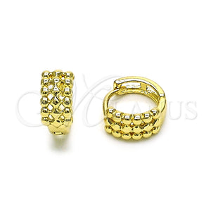 Argolla Huggie 02.213.0483.12 Oro Laminado, Pulido, Tono Dorado