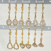 Kit Surtido de 30 Aretes Largos con Zirconia de Oro Laminado al por mayor — SKU 152821