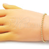 Pulsera Elegante 04.341.0107.07 Oro Laminado, Diseño de Bola, Pulido, Tono Dorado (03 MM Thickness, 7 Inches Length)