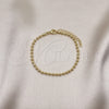 Pulsera Elegante 04.341.0107.07 Oro Laminado, Diseño de Bola, Pulido, Tono Dorado (03 MM Thickness, 7 Inches Length)