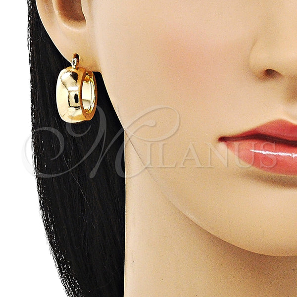 Argolla Pequeña 02.213.0490.20 Oro Laminado, Pulido, Tono Dorado