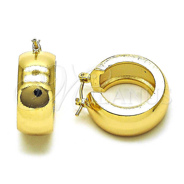 Argolla Pequeña 02.213.0490.20 Oro Laminado, Pulido, Tono Dorado