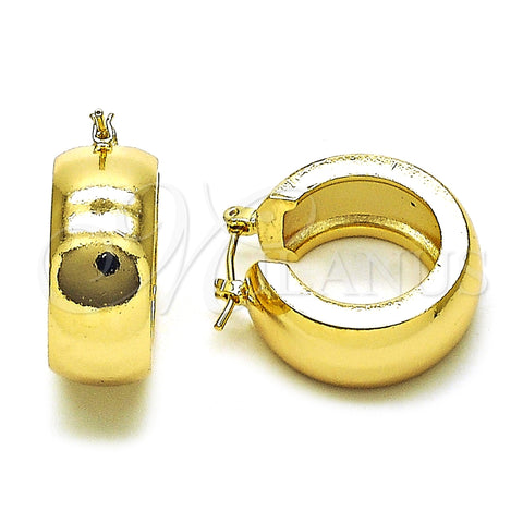 Argolla Pequeña 02.213.0490.20 Oro Laminado, Pulido, Tono Dorado