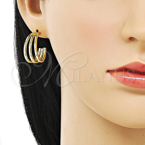 Argolla Pequeña 02.213.0502.25 Oro Laminado, Pulido, Tono Dorado