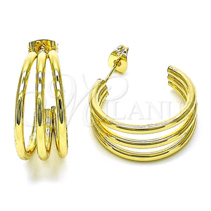 Argolla Pequeña 02.213.0502.25 Oro Laminado, Pulido, Tono Dorado
