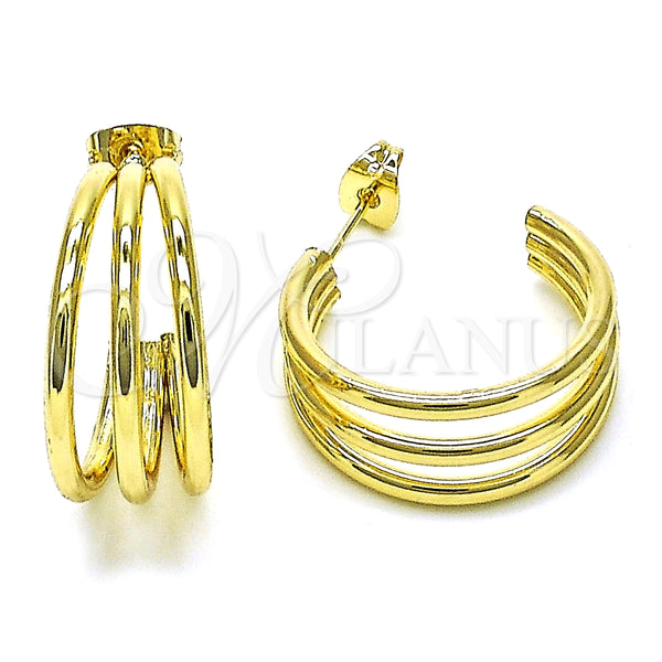 Argolla Pequeña 02.213.0502.25 Oro Laminado, Pulido, Tono Dorado