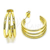 Argolla Pequeña 02.213.0502.25 Oro Laminado, Pulido, Tono Dorado