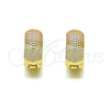 Argolla Huggie 02.213.0478.1.14 Oro Laminado, Pulido, Tres Tonos