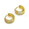Argolla Huggie 02.213.0478.1.14 Oro Laminado, Pulido, Tres Tonos