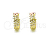 Argolla Huggie 02.213.0504.12 Oro Laminado, Pulido, Tres Tonos