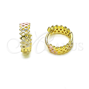 Argolla Huggie 02.213.0504.12 Oro Laminado, Pulido, Tres Tonos