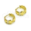 Argolla Huggie 02.213.0477.1.12 Oro Laminado, Pulido, Tres Tonos