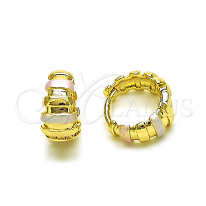 Argolla Huggie 02.213.0477.1.12 Oro Laminado, Pulido, Tres Tonos