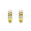Argolla Huggie 02.213.0510.12 Oro Laminado, Pulido, Tres Tonos