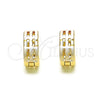 Argolla Huggie 02.213.0511.12 Oro Laminado, Pulido, Tres Tonos