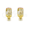 Argolla Huggie 02.213.0512.15 Oro Laminado, Pulido, Tres Tonos