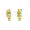 Argolla Huggie 02.213.0483.1.12 Oro Laminado, Pulido, Tres Tonos